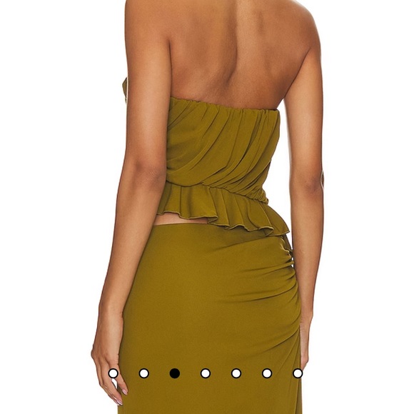 NBD Beeba Set - Bustier Top & Skirt in Olive Green - Picture 3 of 7